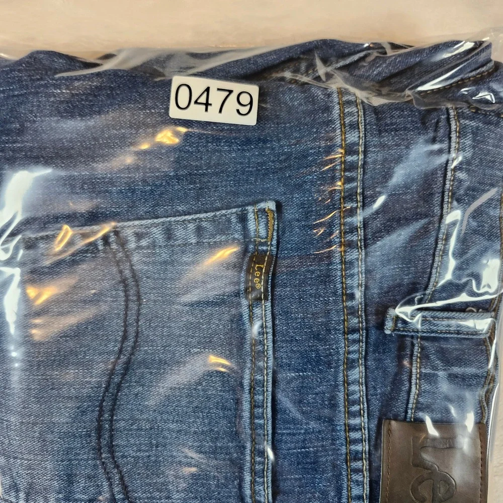 Lee‎ Straight Leg Jeans Mens 42x30 Blue Excellent Stretch Denim 2008900